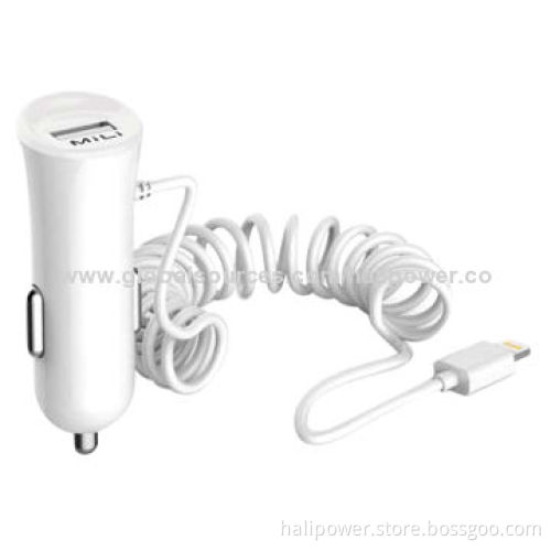 Car plug-in adapter with 8 Pin lightning output